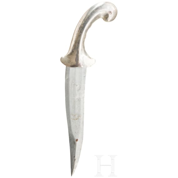 Khanjar mit Silbergriff, Indien, 20. Jhdt.