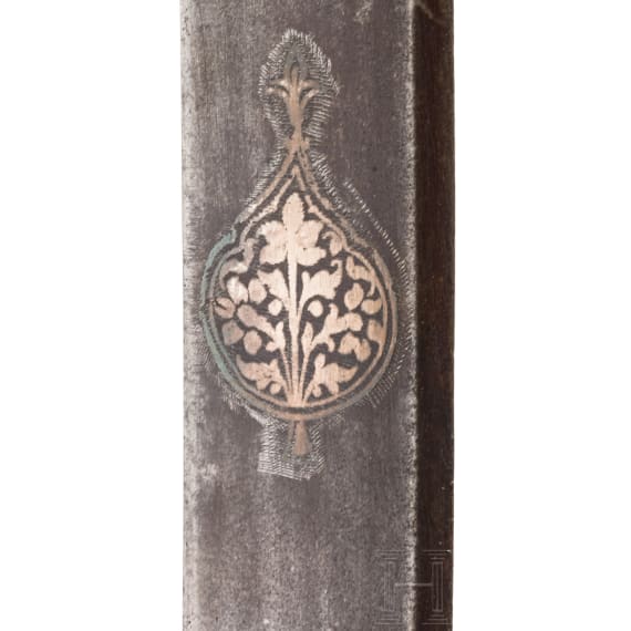 Shamshir mit silbertauschiertem Gef&auml;&szlig;, Nordindien, um 1800