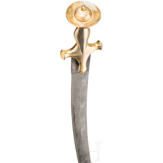 Tulwar mit vergoldetem Silbergef&auml;&szlig;, Indien, um 1800