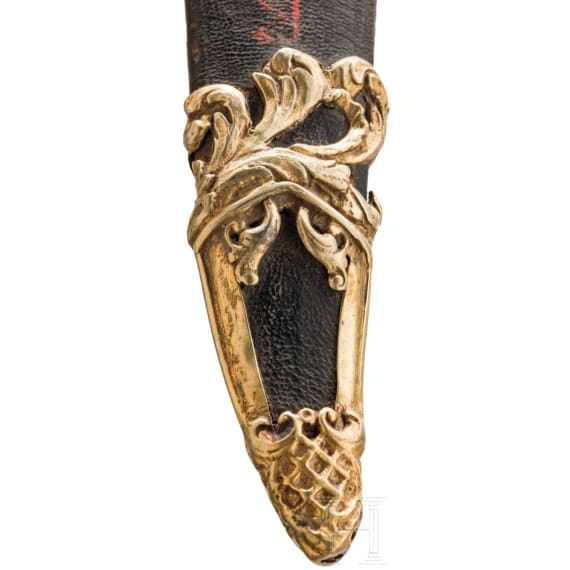 Tulwar mit vergoldetem Silbergef&auml;&szlig;, Indien, um 1800