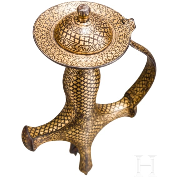 F&uuml;nf Tulwar-Griffe, Indien, um 1800