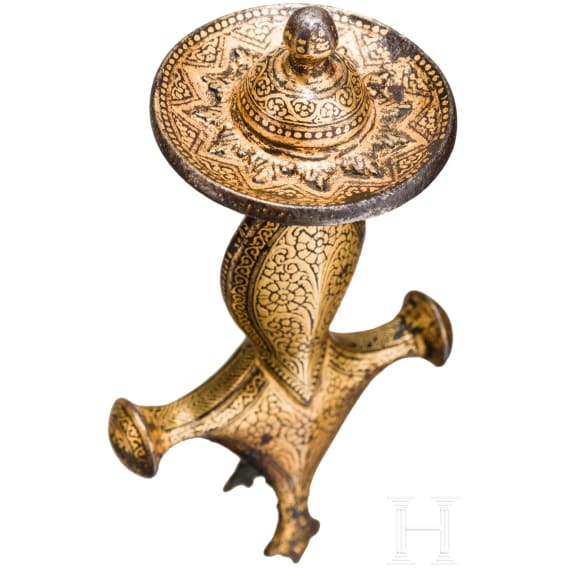 F&uuml;nf Tulwar-Griffe, Indien, um 1800