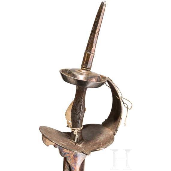 Khanda mit silberplattiertem Griff, Indien, um 1800