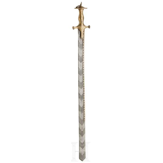 Goldtauschierter Khanda, Indien, 20. Jhdt.
