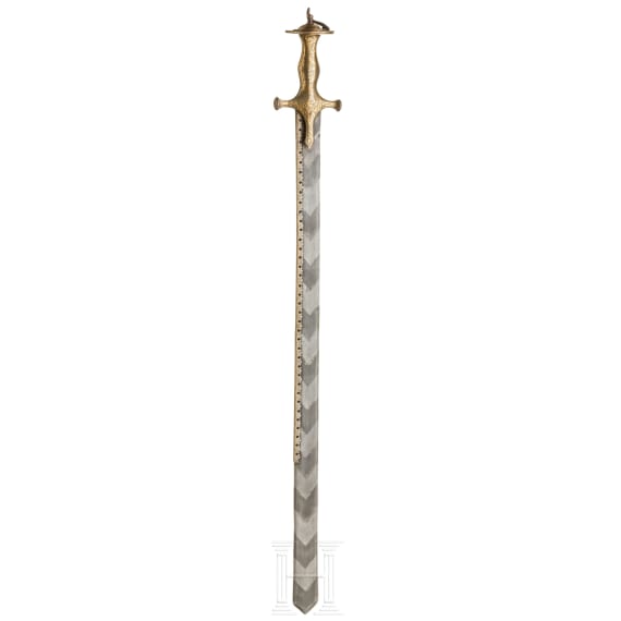 Goldtauschierter Khanda, Indien, 20. Jhdt.