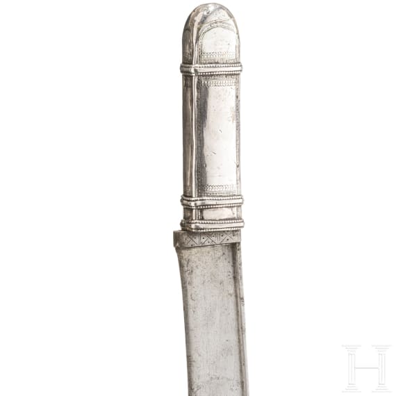 Silbermontiertes Messer, Nepal, 19. Jhdt.