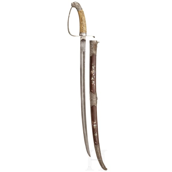 Silbermontierter S&auml;bel, Vietnam, 19. Jhdt.
