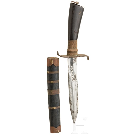Dolch mit Horngriff, Philippinen(?), 20. Jhdt.