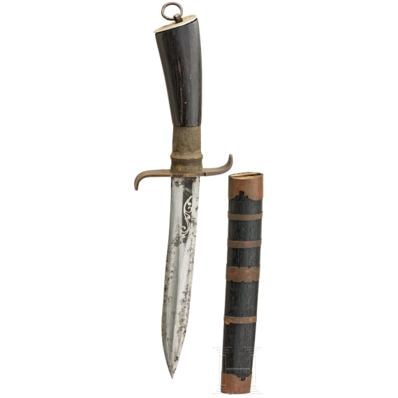 Dolch mit Horngriff, Philippinen(?), 20. Jhdt.