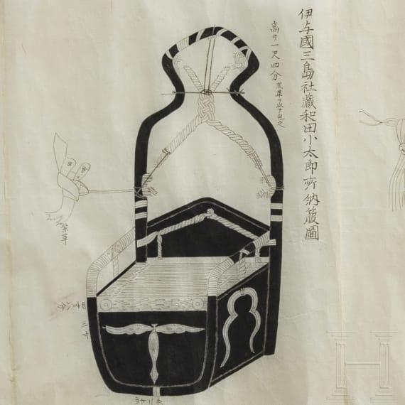 Bildrolle zum Thema Bogenschie&szlig;en, Japan, Ende Edo-Periode