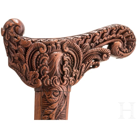 Floral geschnitzter Kris, Indonesien, um 1900