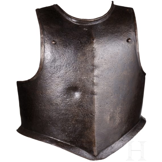 Kugelfeste K&uuml;rassierbrust, norddeutsch oder Niederlande, 1. H&auml;lfte 17. Jhdt.