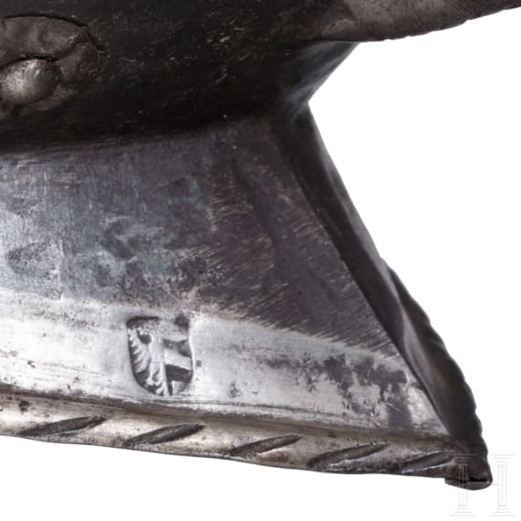 Schwarz-wei&szlig;er Morion, N&uuml;rnberg, um 1580