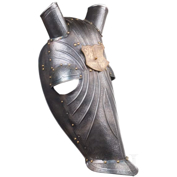 A chamfron, collector's replica in the style of the 16th century