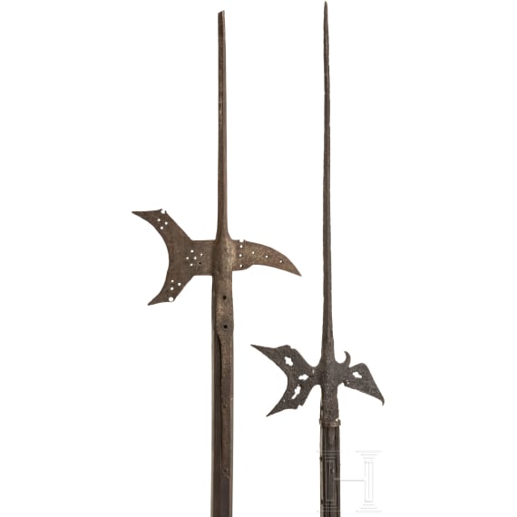 Zwei Hellebarden, deutsch, um 1600
