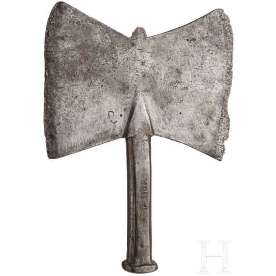 An German iron butcher's hatchet, 16th/17th century