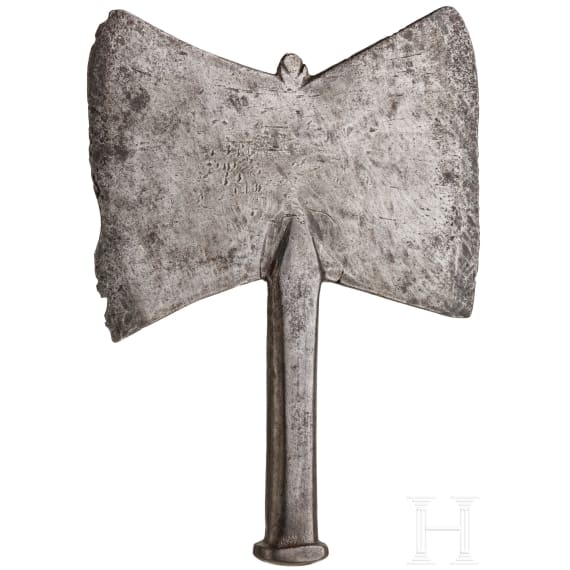 An German iron butcher's hatchet, 16th/17th century