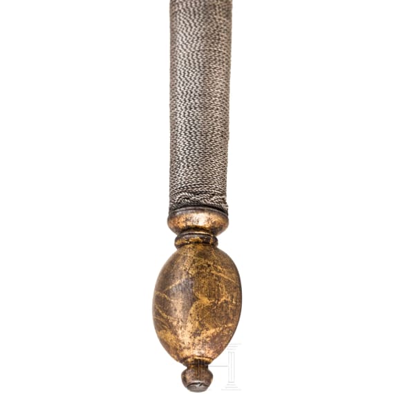 A small gilt German left-hand-dagger, circa 1600