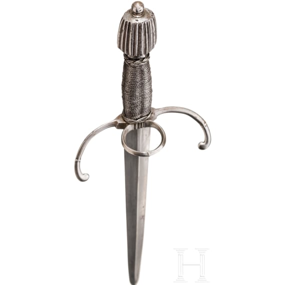 Linkhanddolch mit originaler Scheide, deutsch, um 1600