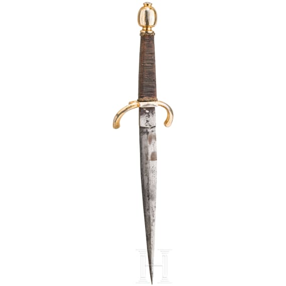 Linkhanddolch mit vergoldetem Gef&auml;&szlig;, deutsch, um 1620