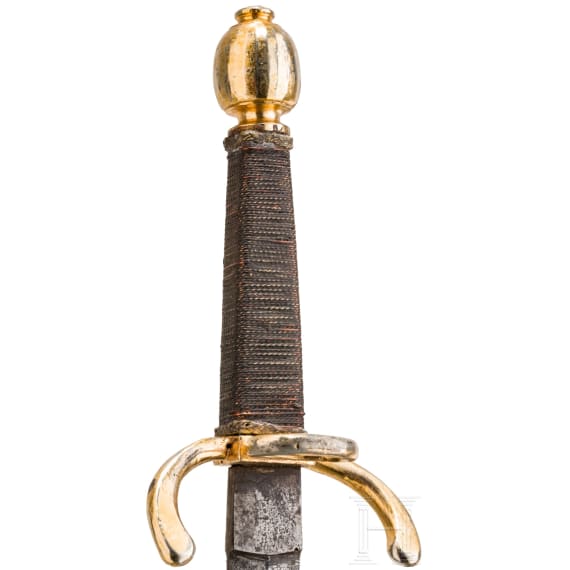 Linkhanddolch mit vergoldetem Gef&auml;&szlig;, deutsch, um 1620