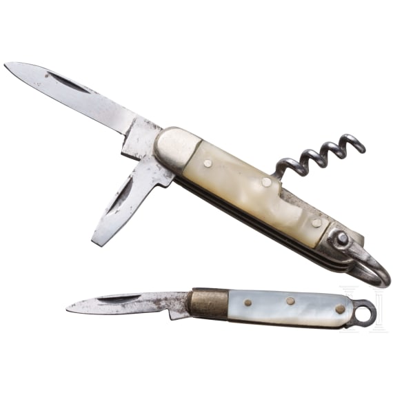 Zwei Miniatur-Taschenmesser, deutsch, um 1900