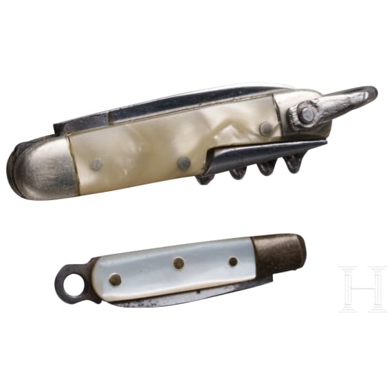 Zwei Miniatur-Taschenmesser, deutsch, um 1900