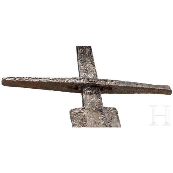 Ritterliches Schwert mit Klingeneinlagen, deutsch, 1. H&auml;lfte 12. Jhdt.