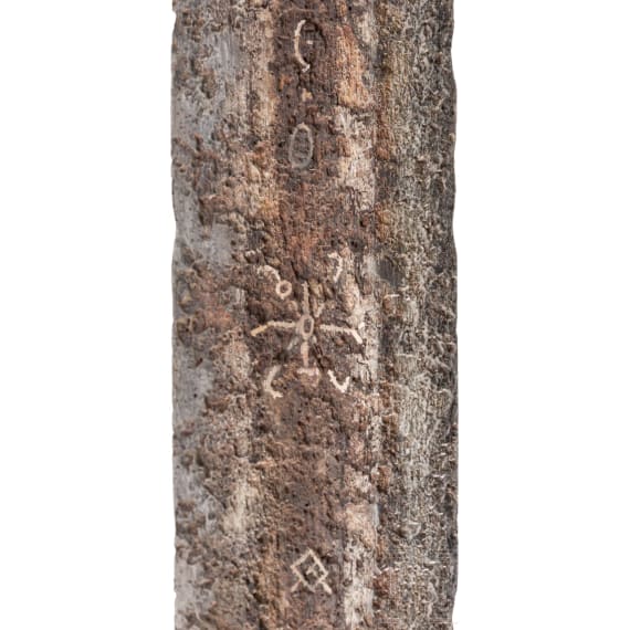 Ritterliches Schwert mit Klingeneinlagen, deutsch, 1. H&auml;lfte 12. Jhdt.