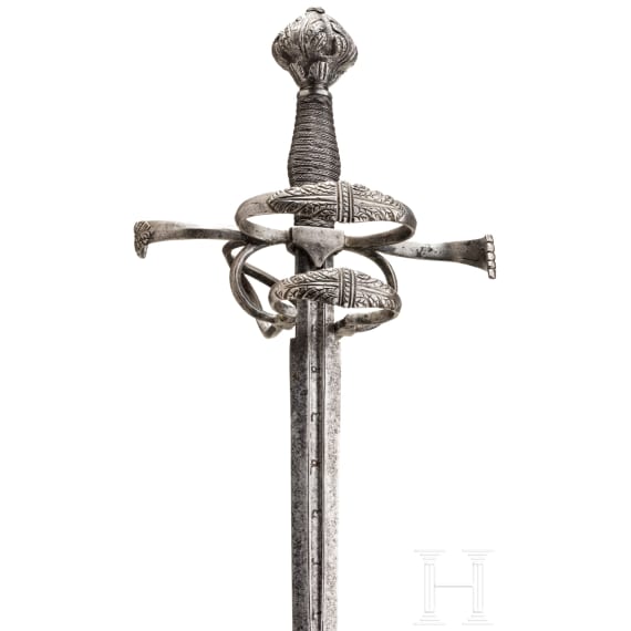 Eisengeschnittener Degen, Italien, um 1560/70