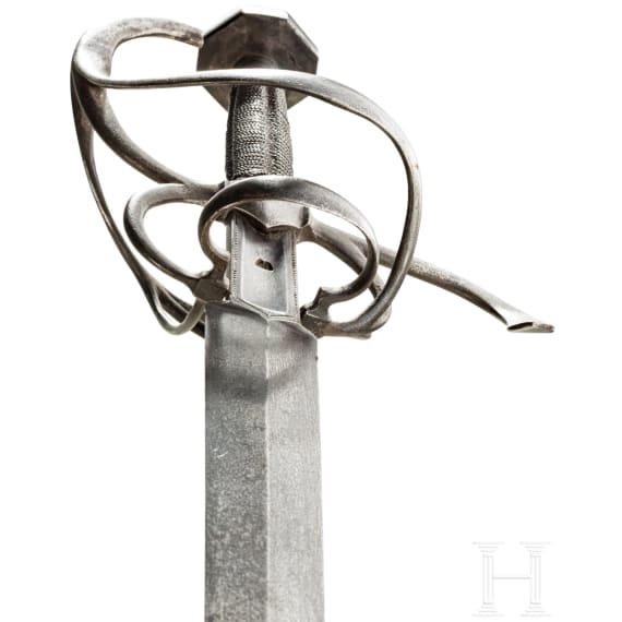 Schwerer, milit&auml;rischer Degen, Sachsen, um 1600