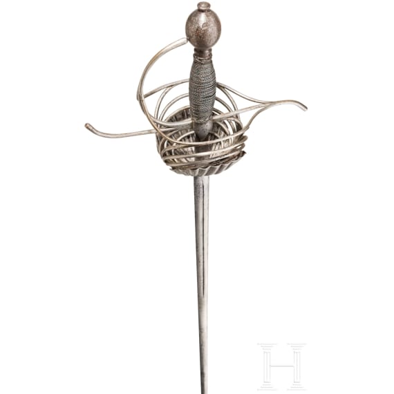 Spangenrapier mit muschelf&ouml;rmigen Stichbl&auml;ttern, Italien, um 1620