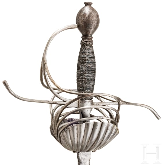Spangenrapier mit muschelf&ouml;rmigen Stichbl&auml;ttern, Italien, um 1620