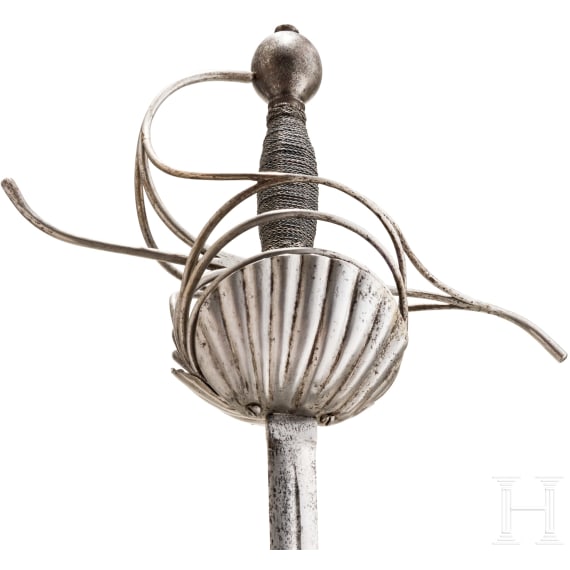 Spangenrapier mit muschelf&ouml;rmigen Stichbl&auml;ttern, Italien, um 1620