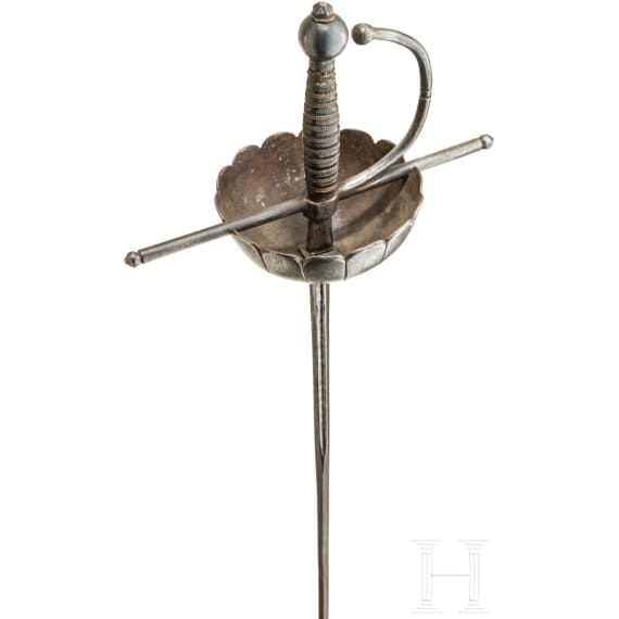 An Italien or Spanish cup-hilt rapier, 17th/19th century