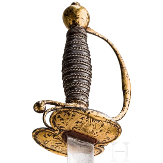 Goldeingelegter Galanteriedegen, Frankreich, um 1740