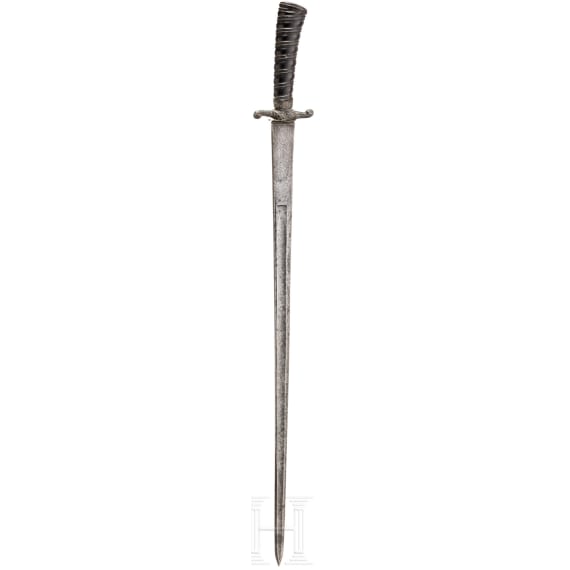 Silbermontierter Hirschf&auml;nger, deutsch, um 1740