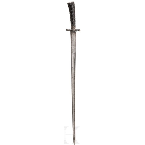 Silbermontierter Hirschf&auml;nger, deutsch, um 1740