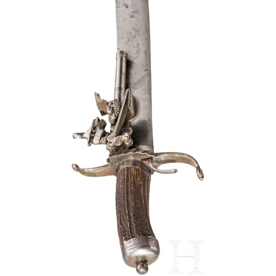 Schie&szlig;-Hirschf&auml;nger mit Miquelet-Steinschloss, &Ouml;sterreich, wohl Wien, um 1780