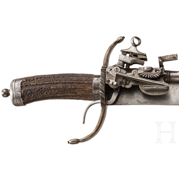 Schie&szlig;-Hirschf&auml;nger mit Miquelet-Steinschloss, &Ouml;sterreich, wohl Wien, um 1780