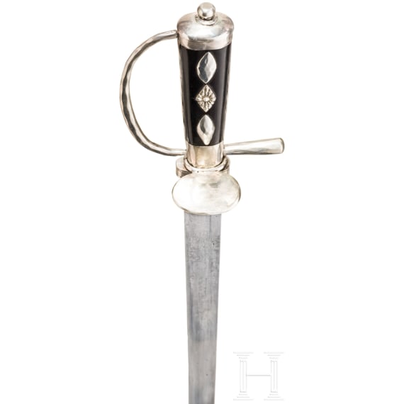 Silbermontierter Hirschf&auml;nger, deutsch, um 1800