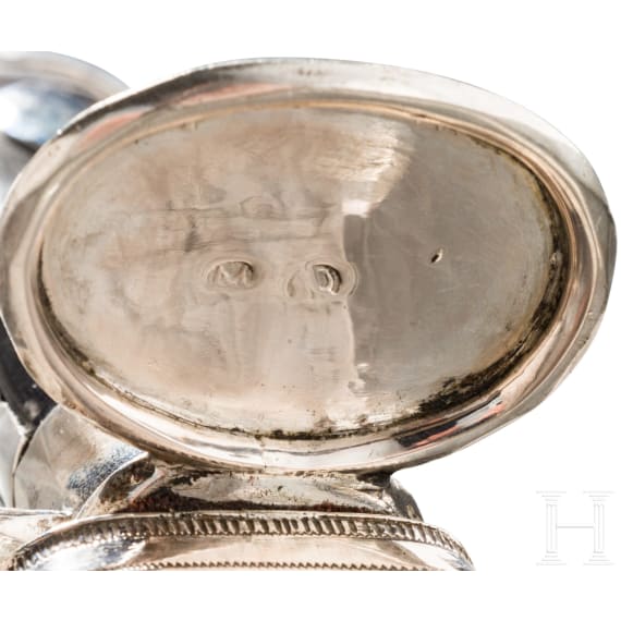 Silbermontierter Hirschf&auml;nger, deutsch, um 1800
