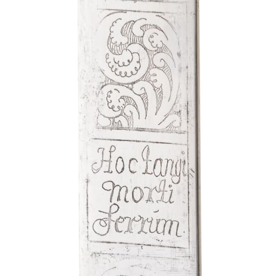 Silbermontierter Hirschf&auml;nger, deutsch, um 1800