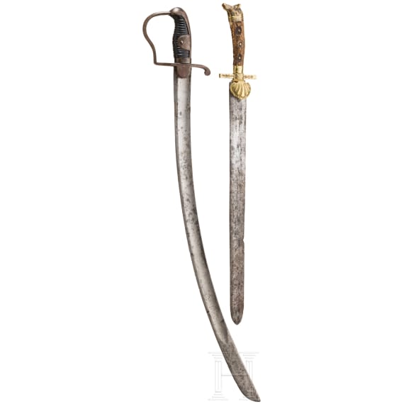 Hirschf&auml;nger und Bl&uuml;chers&auml;bel, deutsch, 1. Drittel 19. Jhdt.