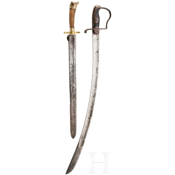 Hirschf&auml;nger und Bl&uuml;chers&auml;bel, deutsch, 1. Drittel 19. Jhdt.