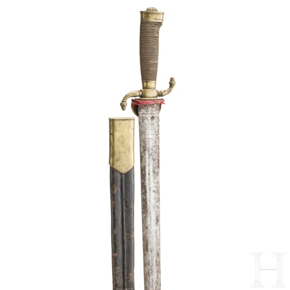 Hirschf&auml;nger mit Scheide, deutsch, um 1830