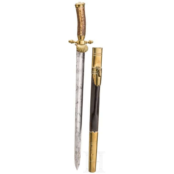 Hirschf&auml;nger mit Scheide, deutsch, um 1880