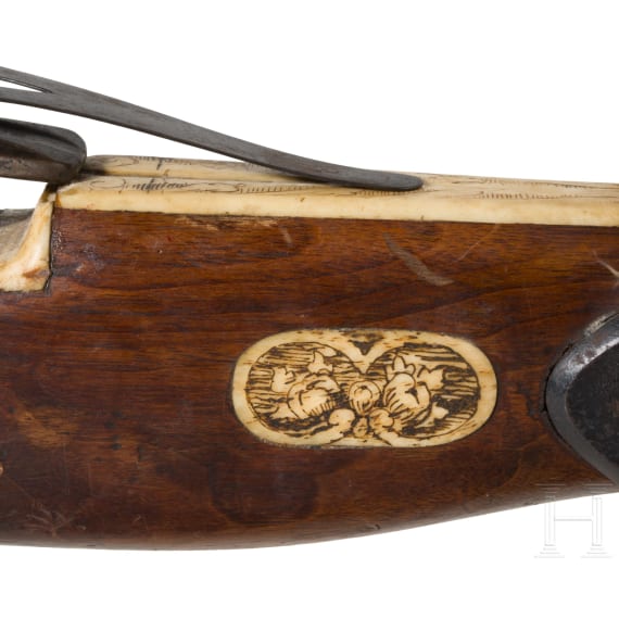 A decorated Bavarian target crossbow, late 19th century