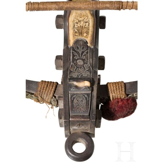 A decorated Bavarian target crossbow, late 19th century