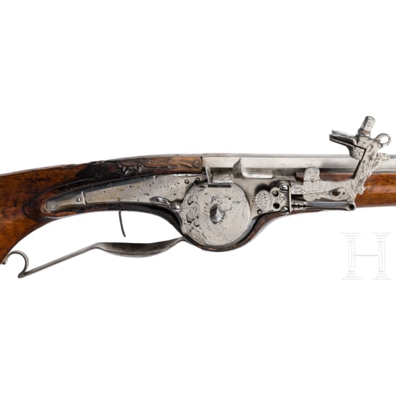 Radschloss-Paddelschaft-Karabiner, deutsch, um 1660